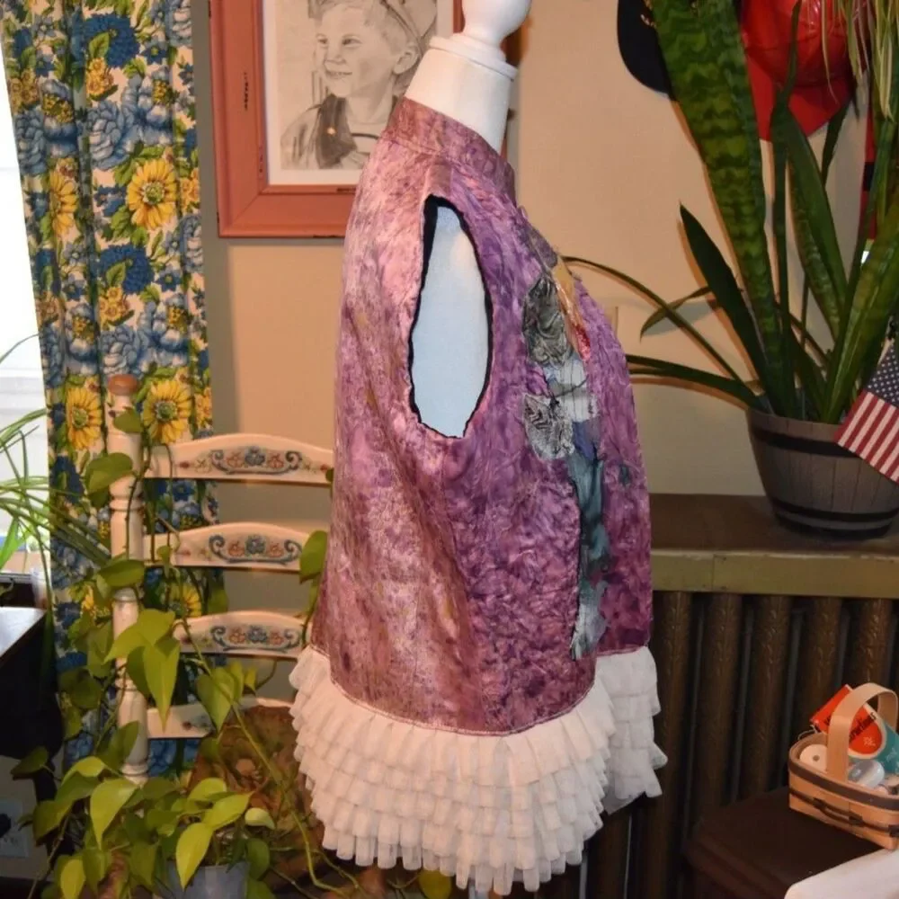 Sara Palacios Wearable Art Los Angeles SPLA Silk Vest OOAK Textile Medium